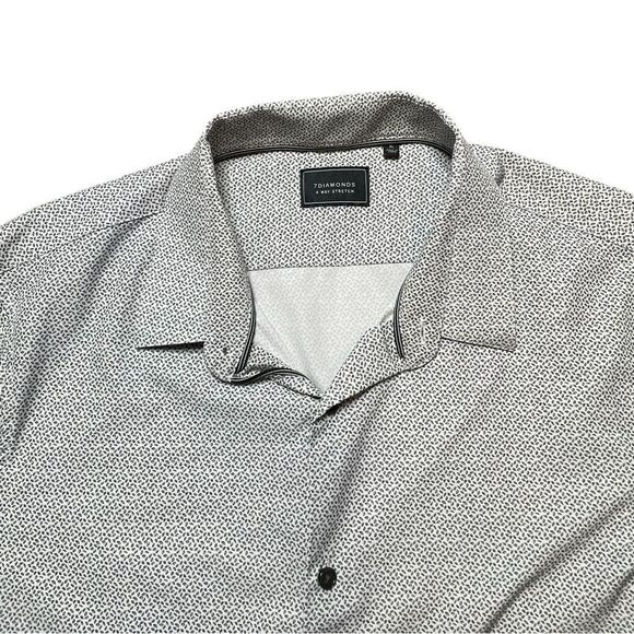 7 DAIMONDS 4 Way Stretch Morning After Button Down Shirt Size XL - Picture 5 of 9